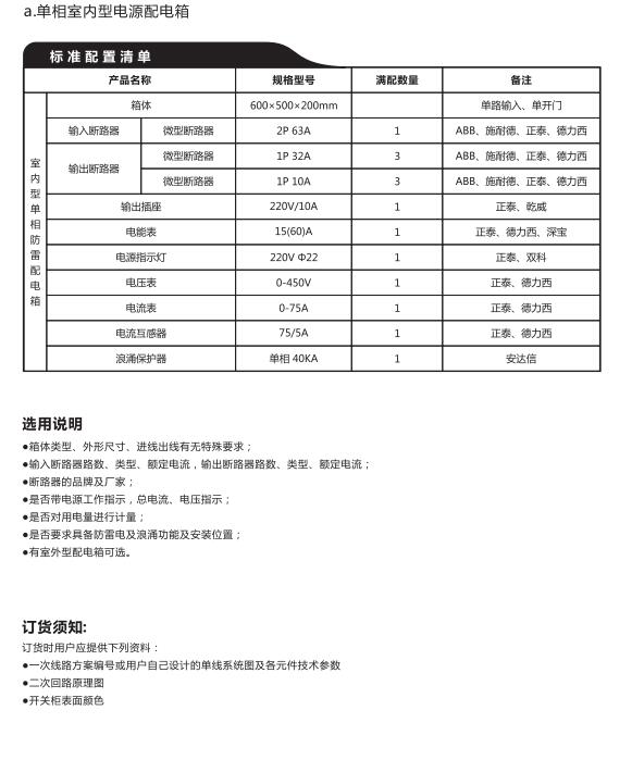 交流電源配電箱